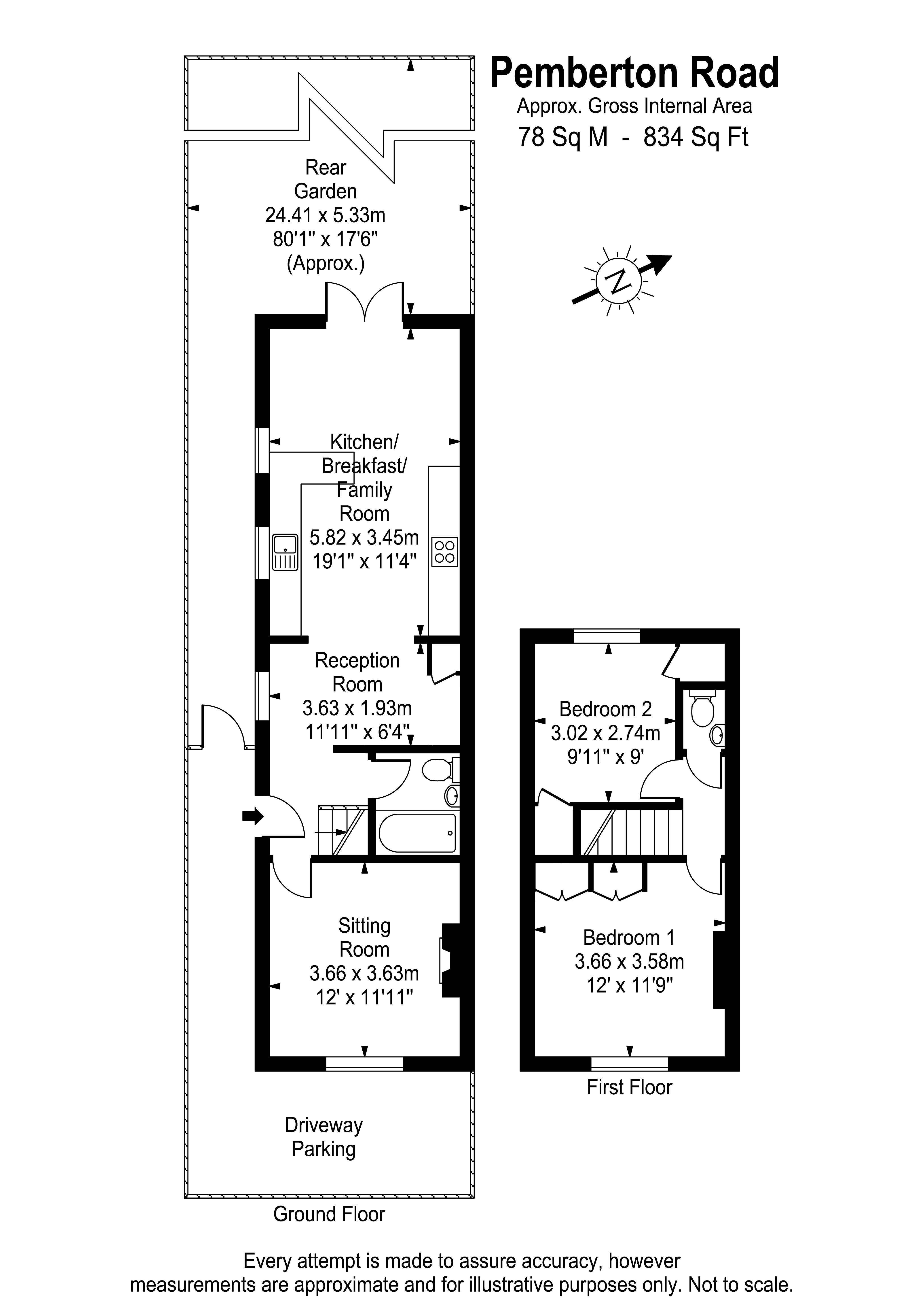 Floorplans For Pemberton Road, East Molesey