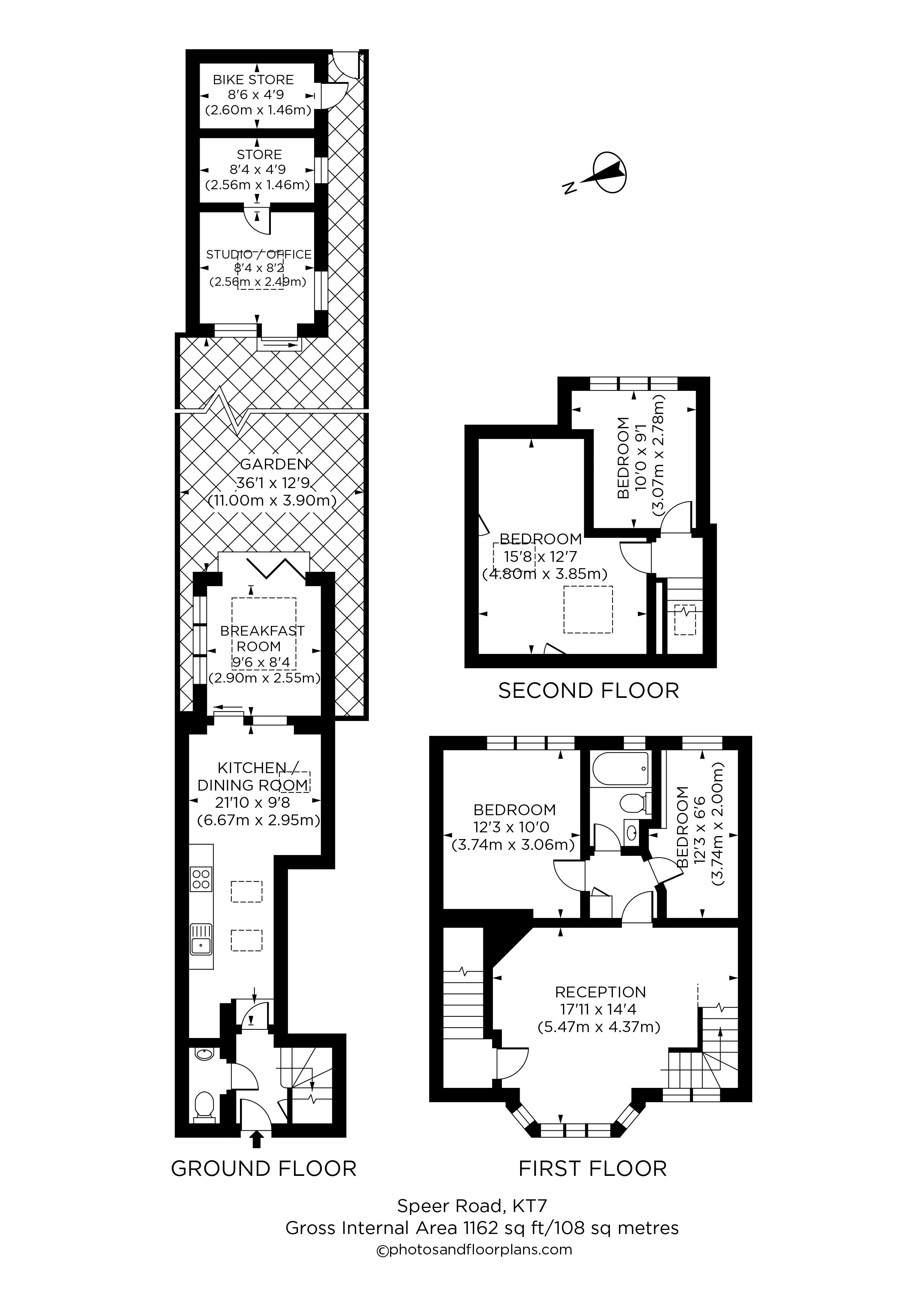 Floorplans For Speer Road, Thames Ditton