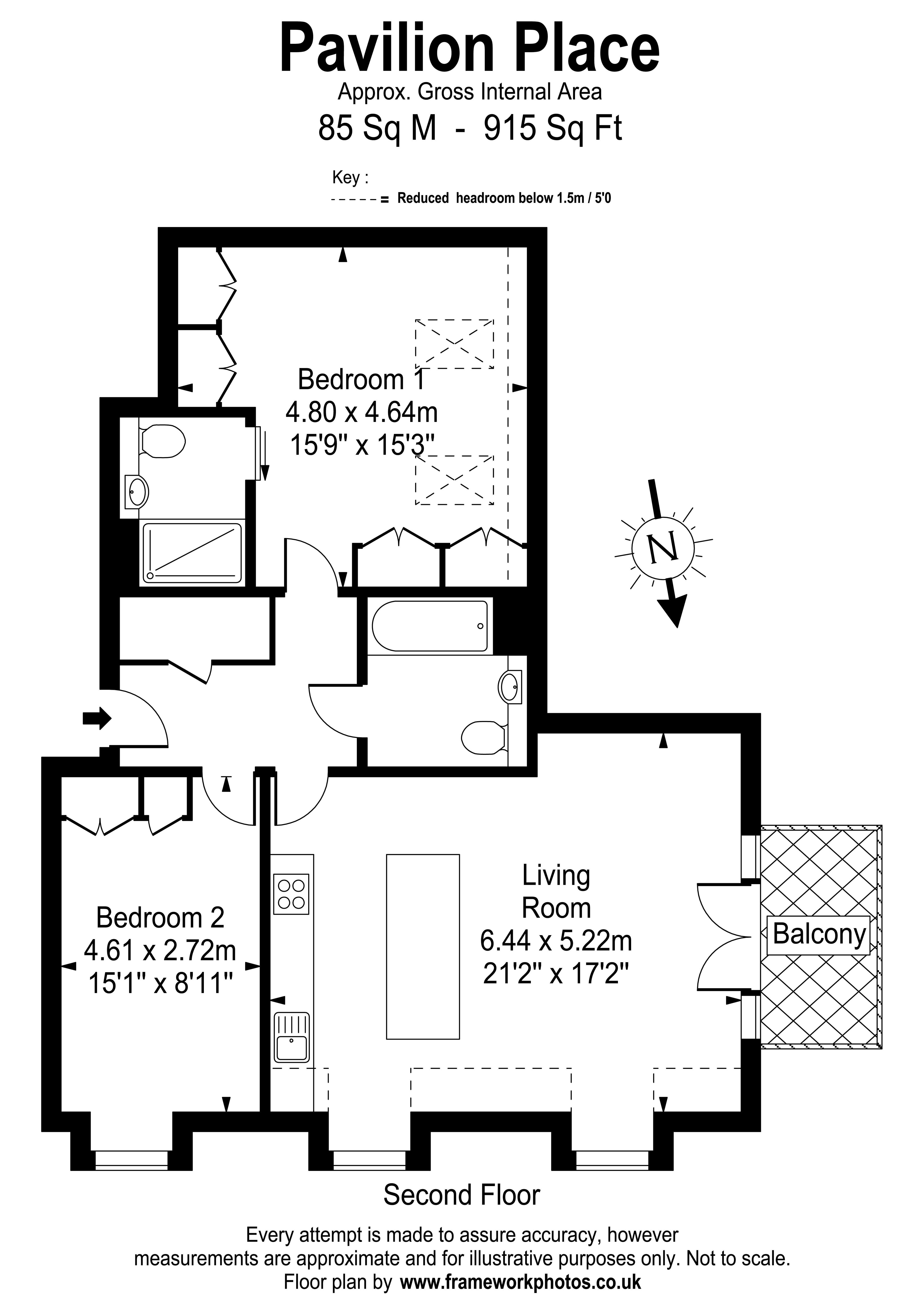 Floorplans For Pavilion Place, East Molesey