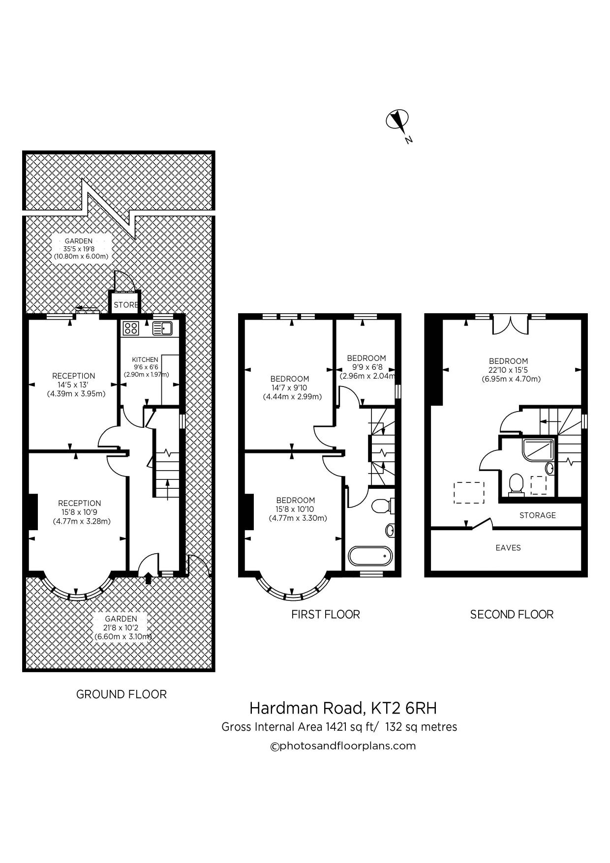 Floorplans For Hardman Road, Kingston Upon Thames