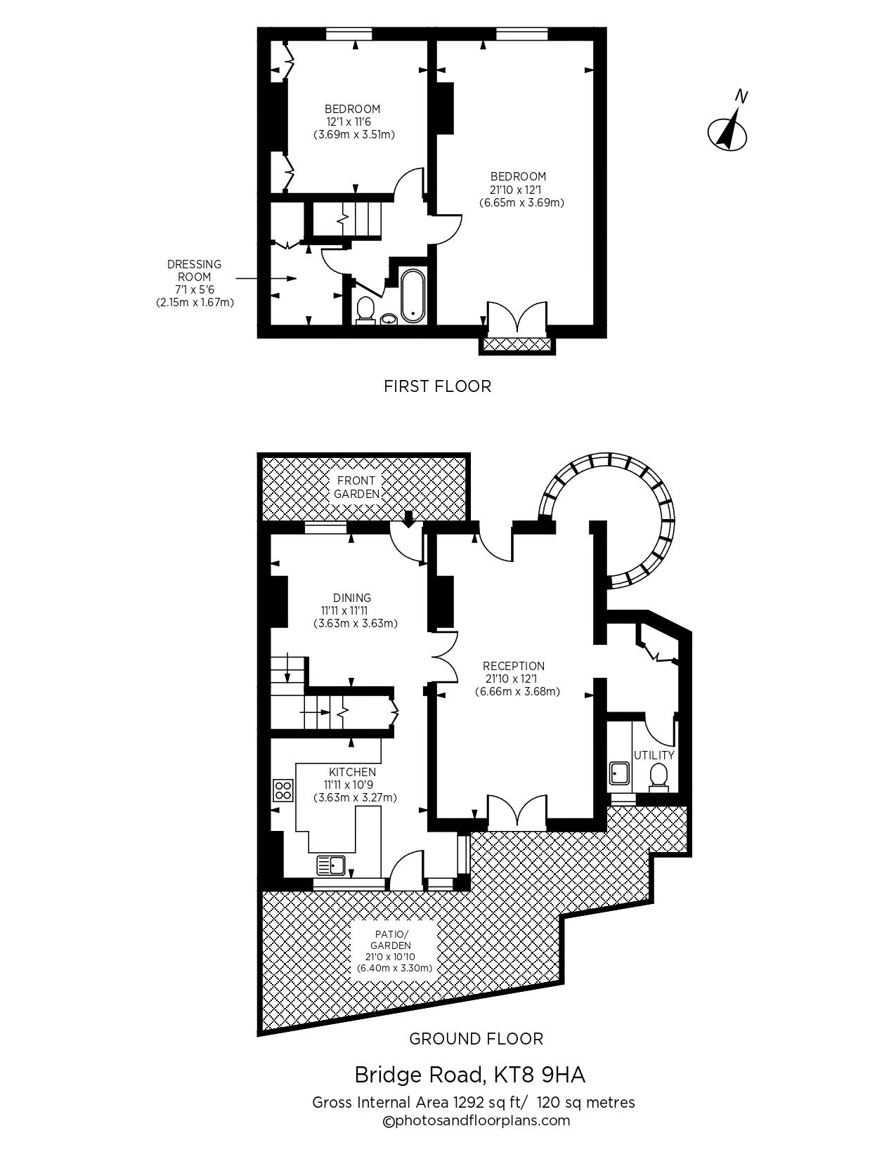 Floorplans For Bridge Road, East Molesey
