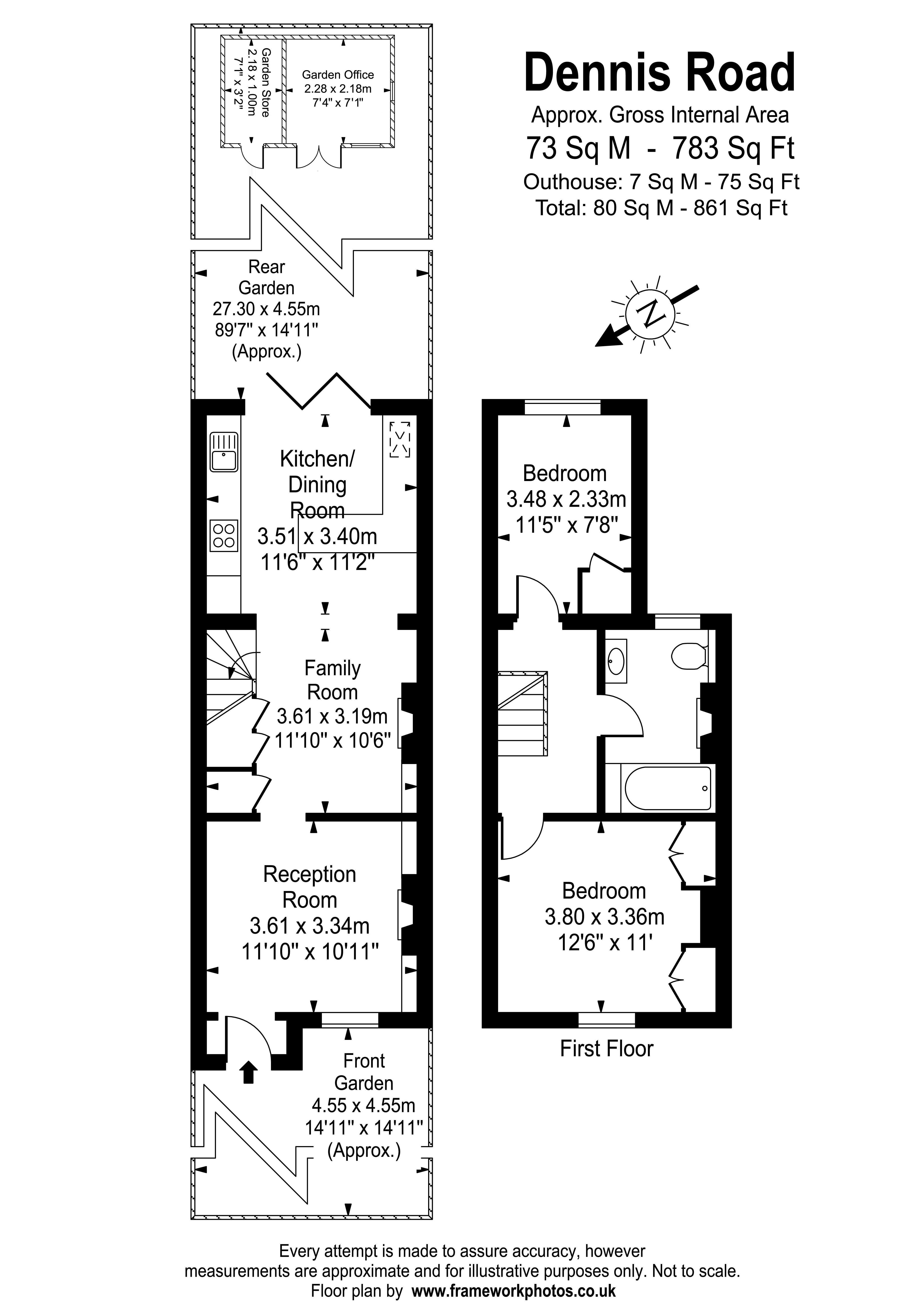 Floorplans For Dennis Road, East Molesey