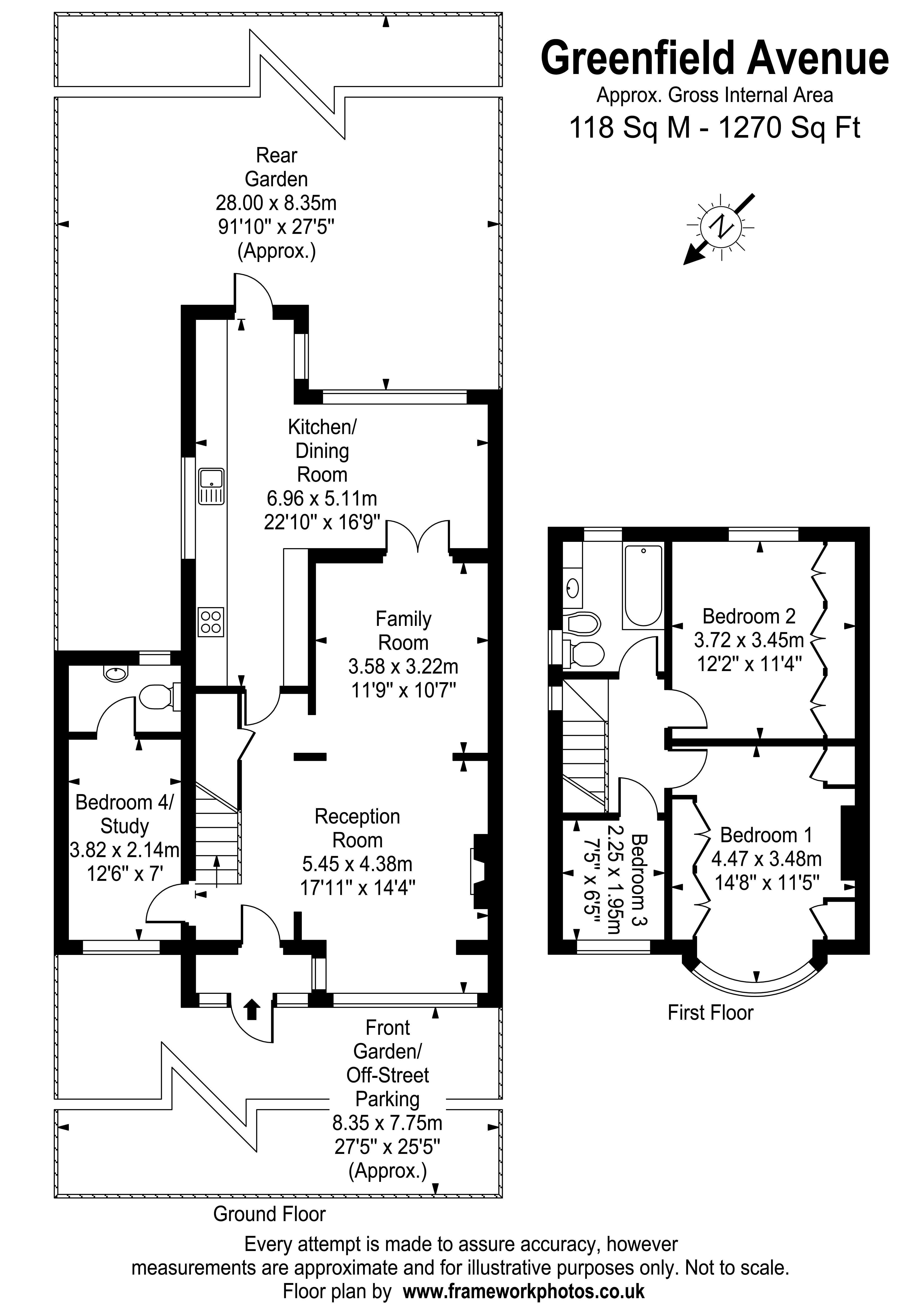 Floorplans For Greenfield Avenue, Surbiton