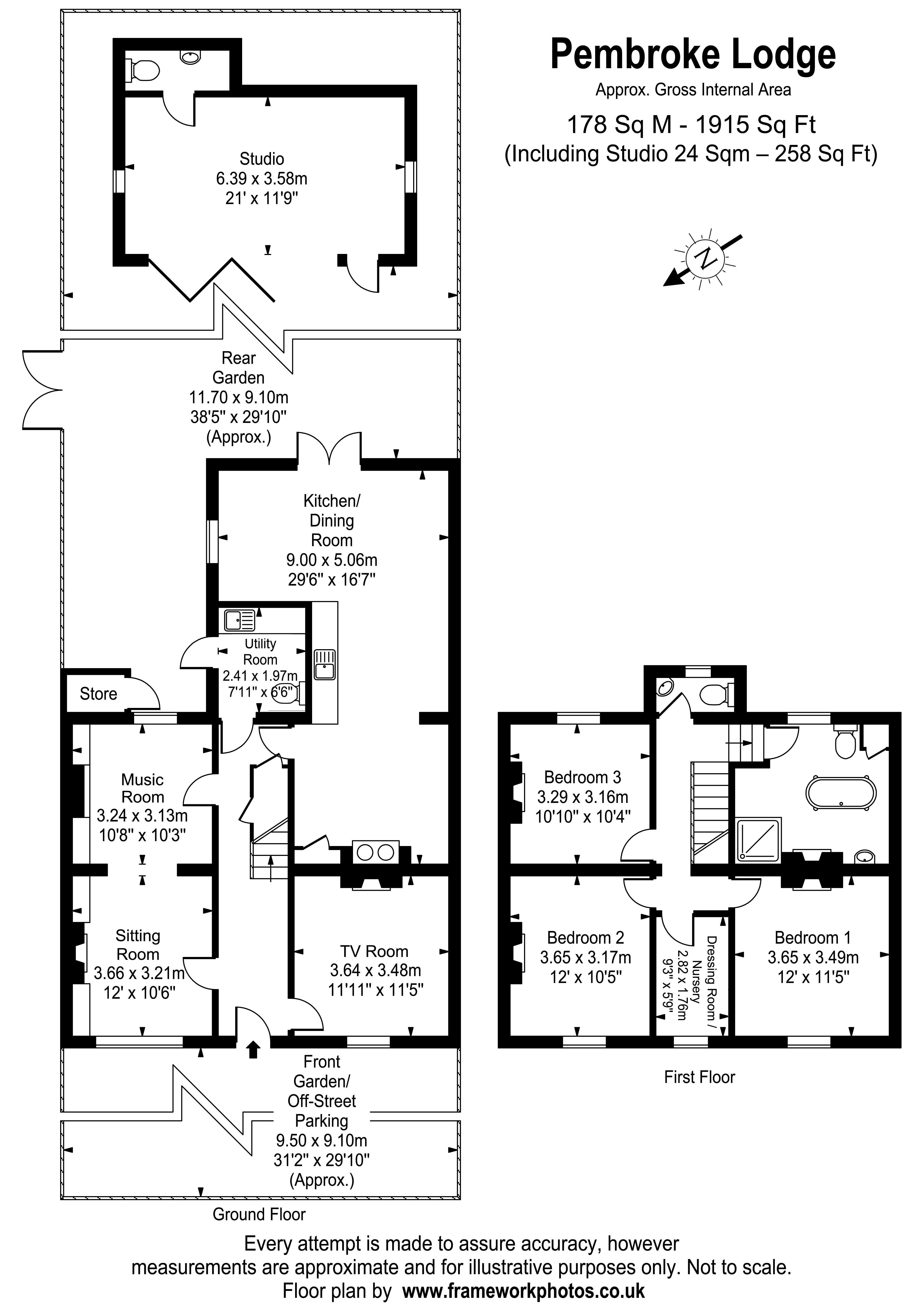 Floorplans For Portsmouth Road, Thames Ditton
