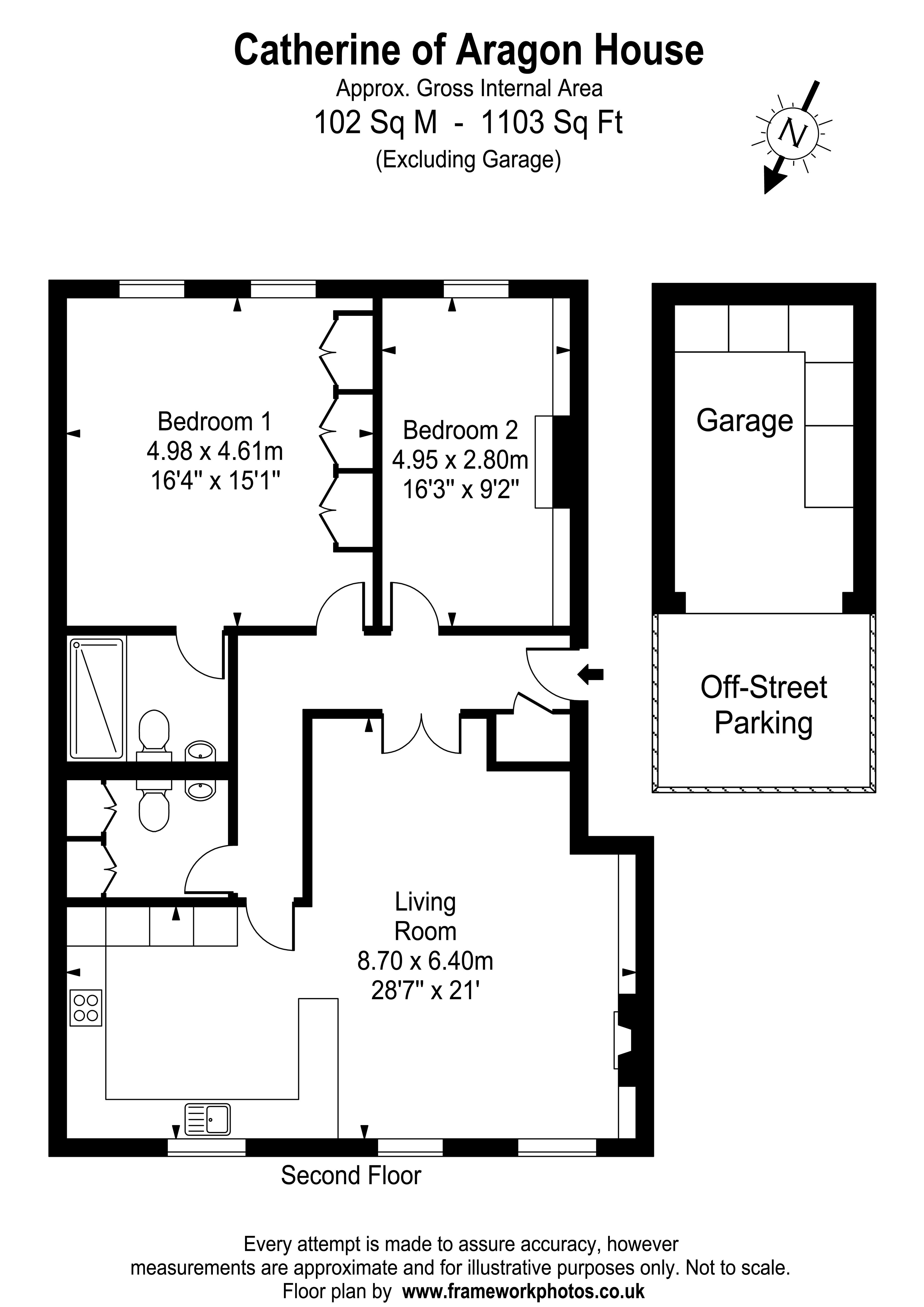 Floorplans For Queens Reach, East Molesey