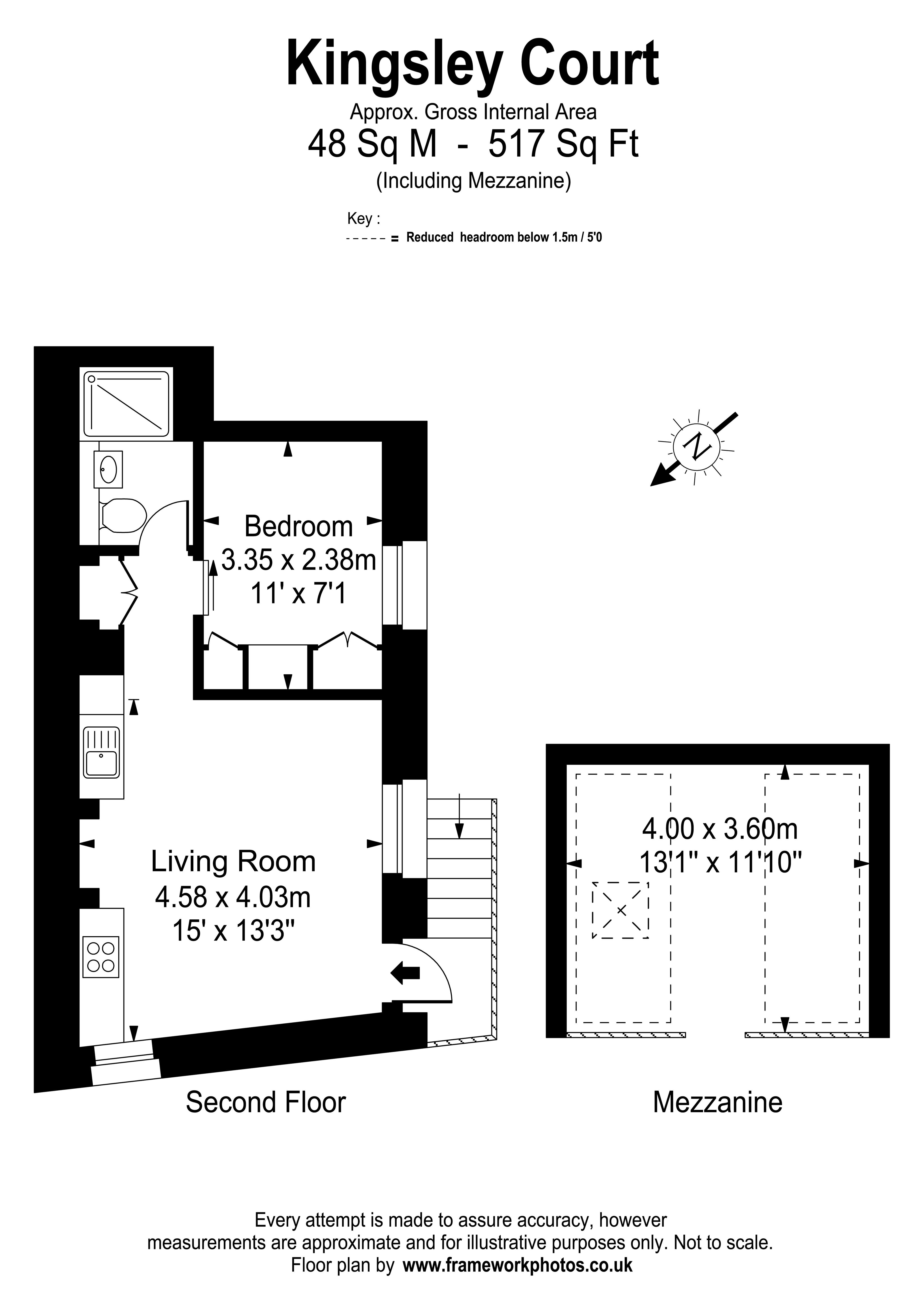 Floorplans For Kingsley Court, Church Street, Hampton