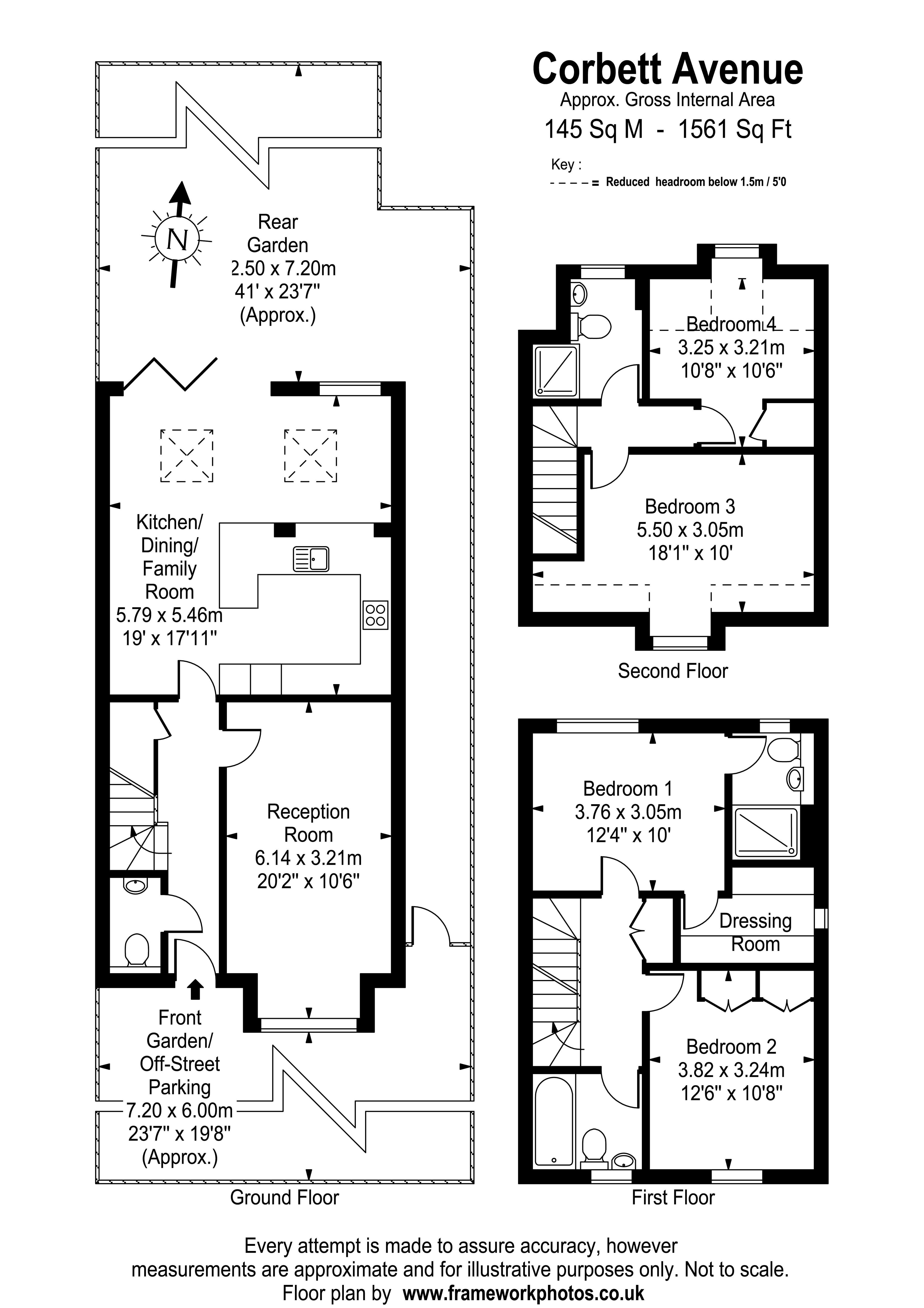 Floorplans For Corbett Avenue, East Molesey