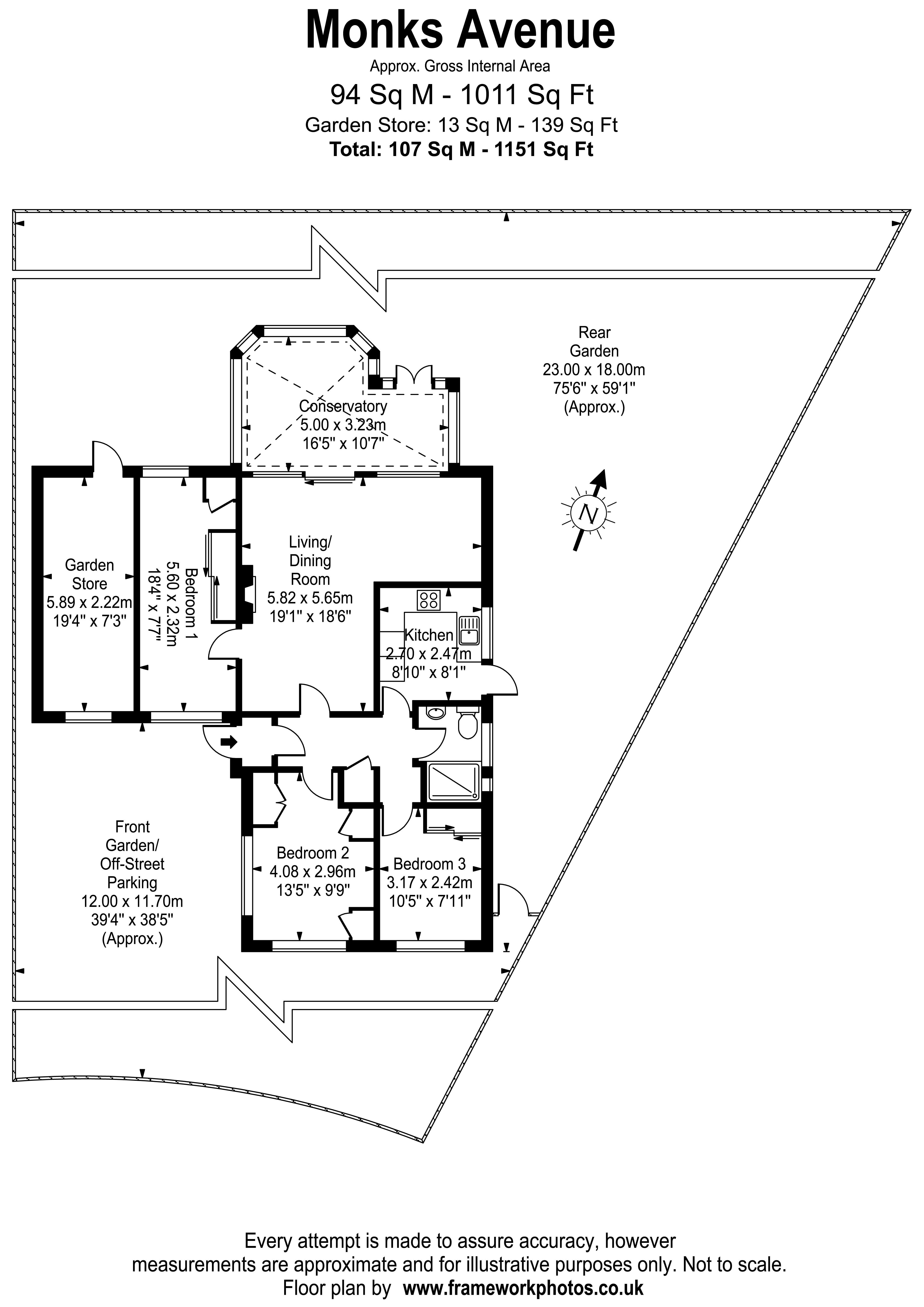 Floorplans For Monks Avenue, West Molesey