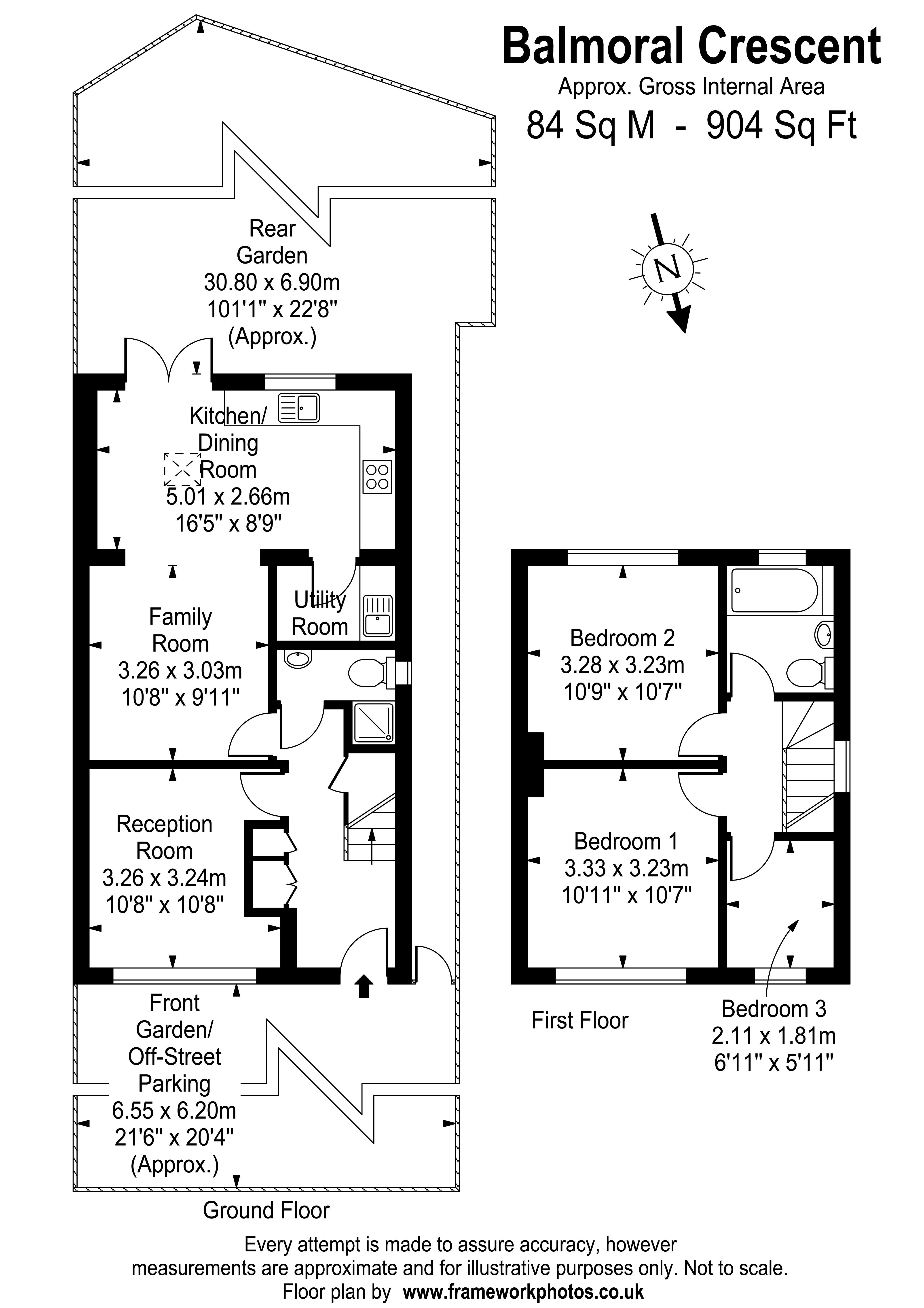 Floorplans For Balmoral Crescent, West Molesey