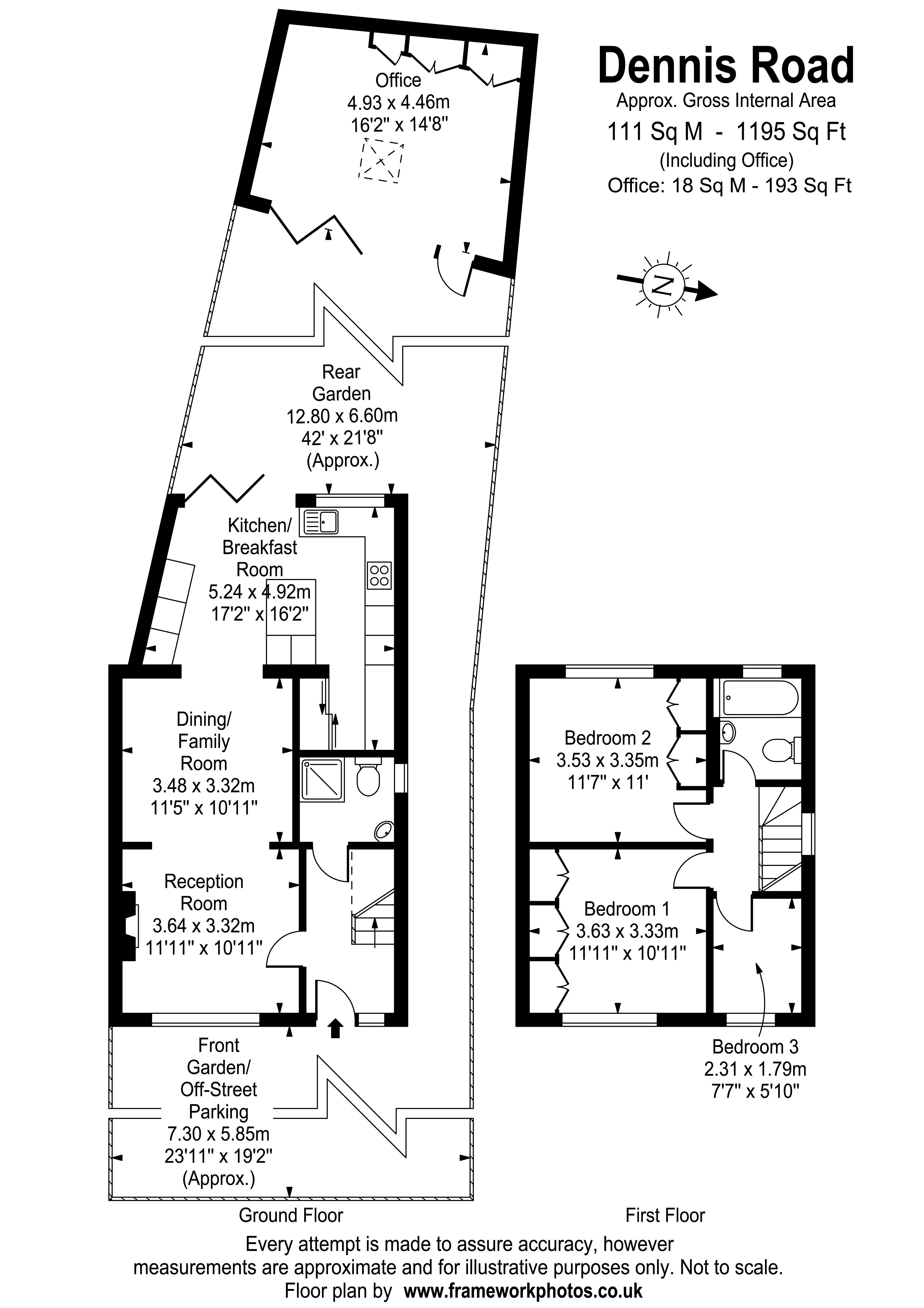 Floorplans For Dennis Road, East Molesey