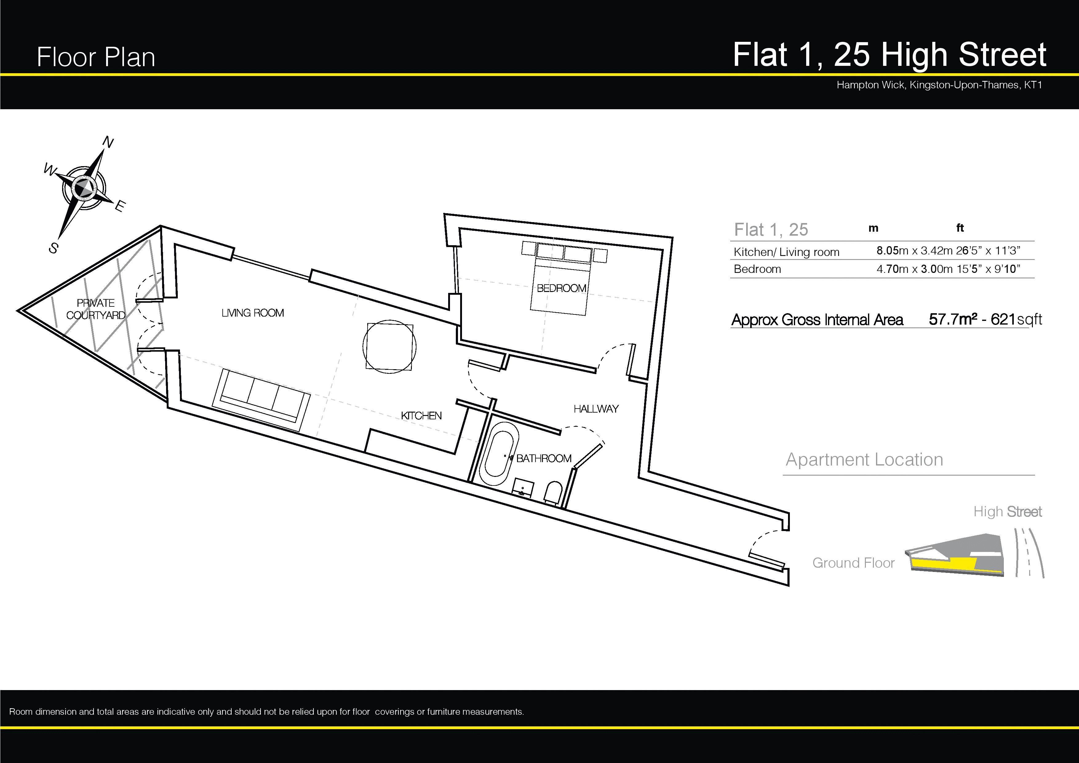 Floorplans For High Street, Hampton Wick