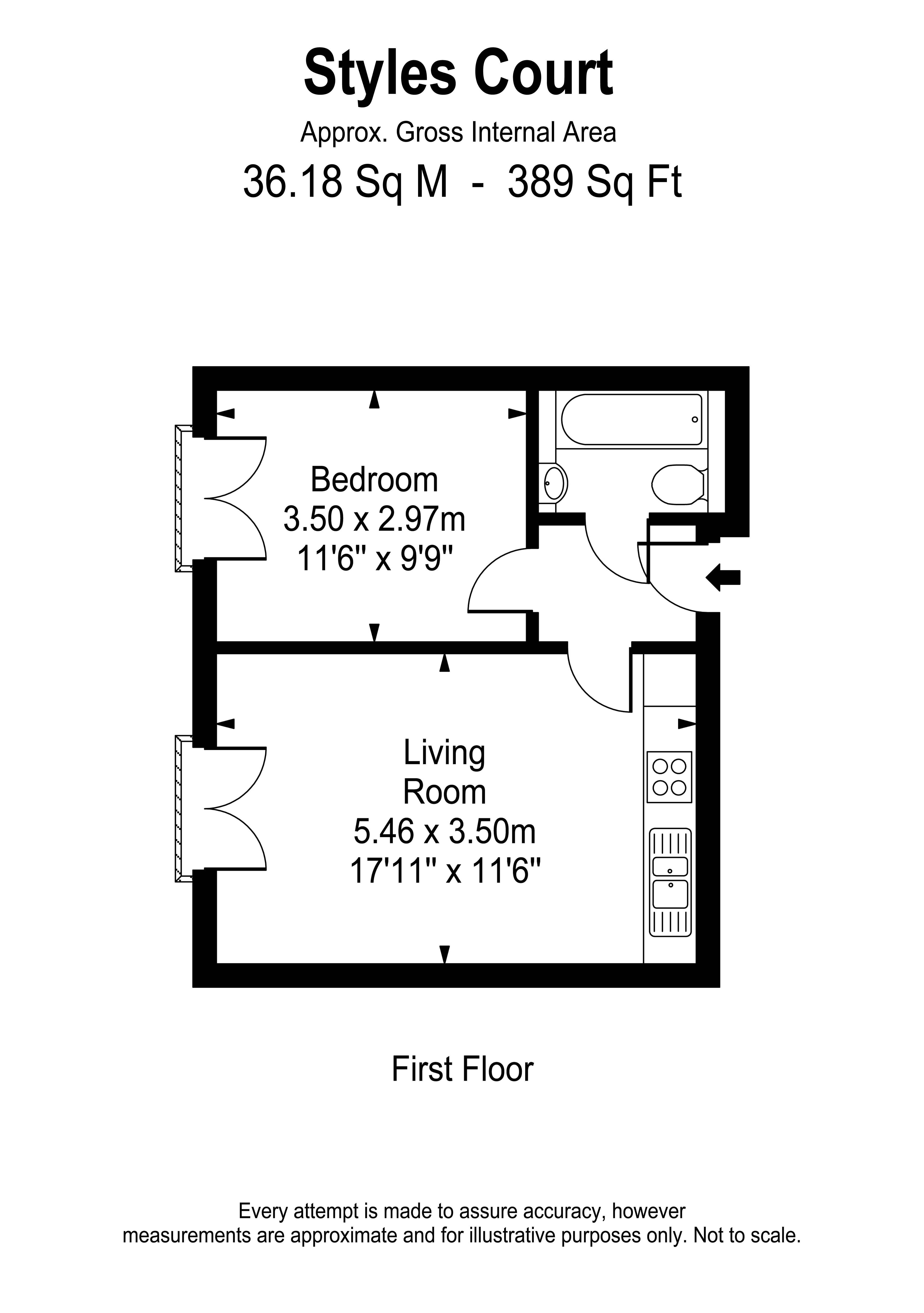 Floorplans For Styles Court, Walton Road, East Molesey