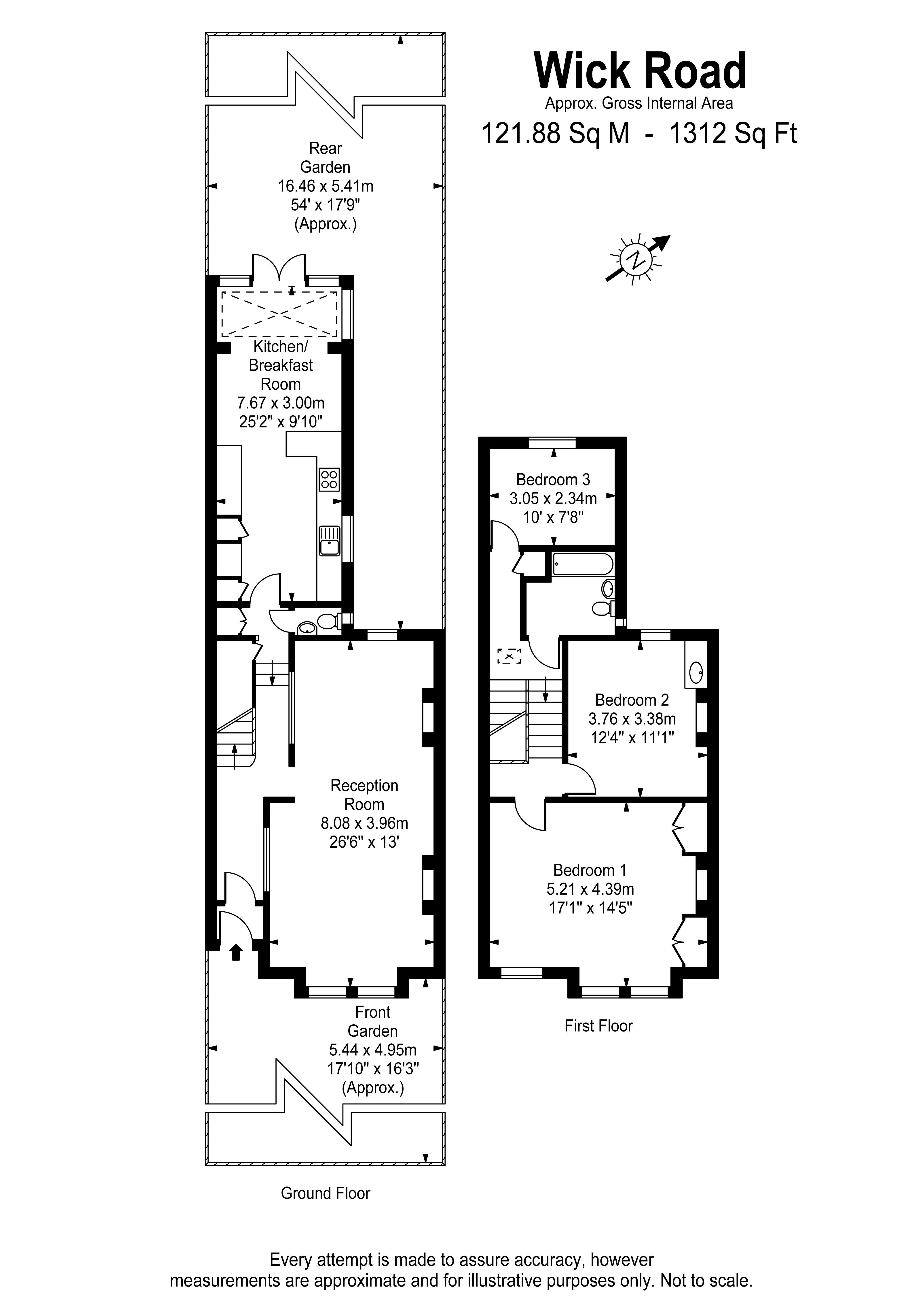 Floorplans For Wick Road, Teddington