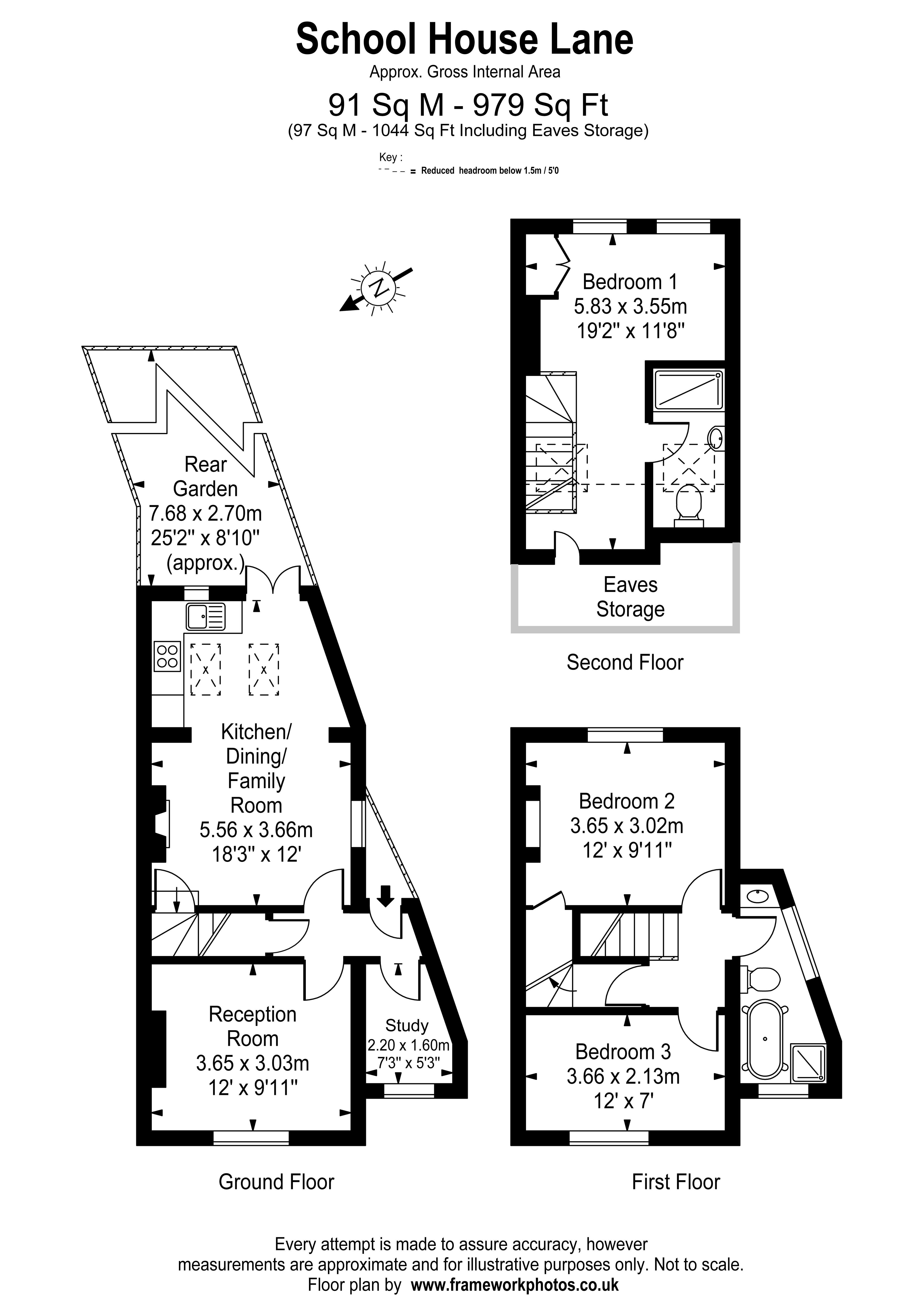 Floorplans For School House Lane, Teddington