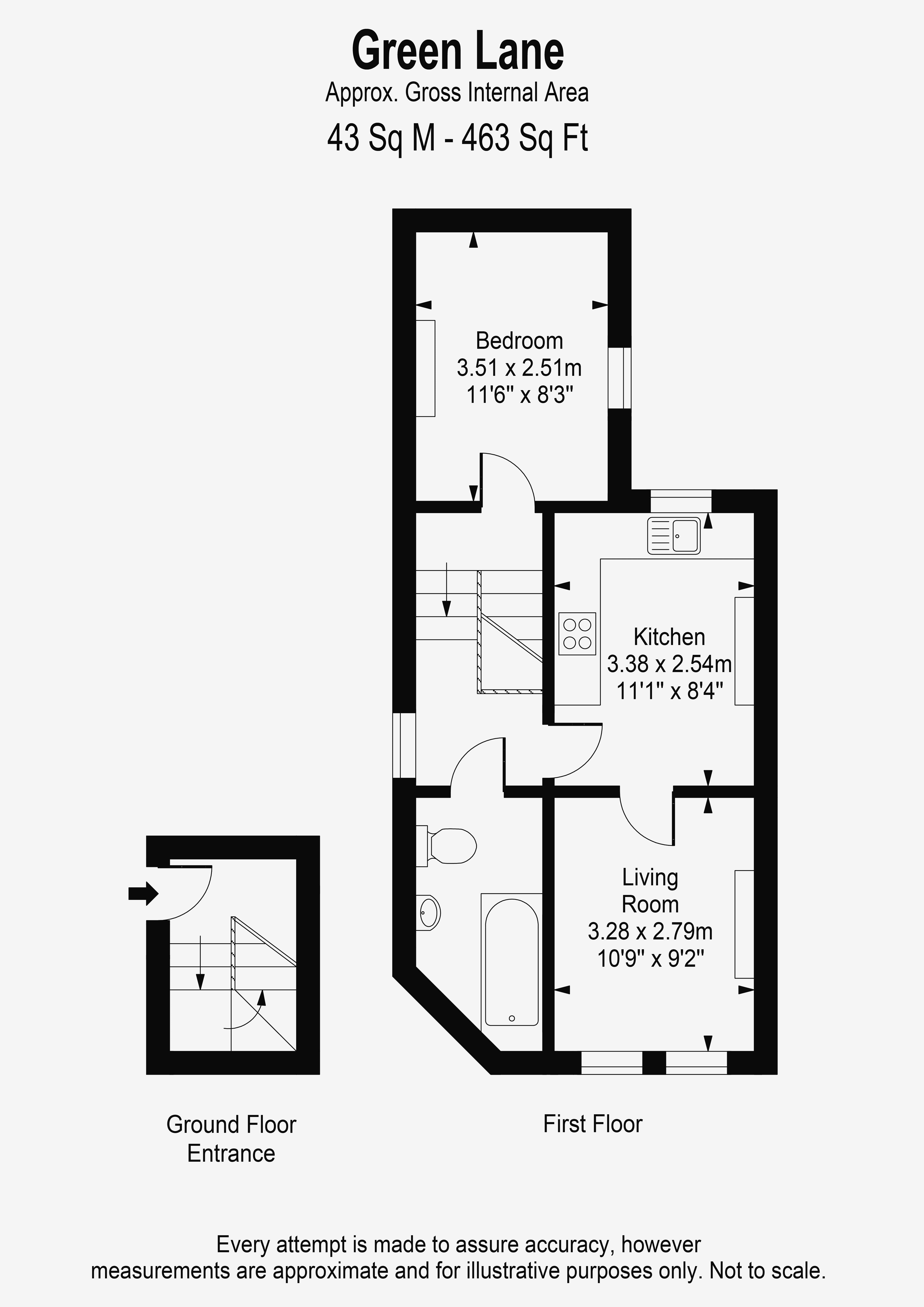 Floorplans For Green Lane, Addlestone