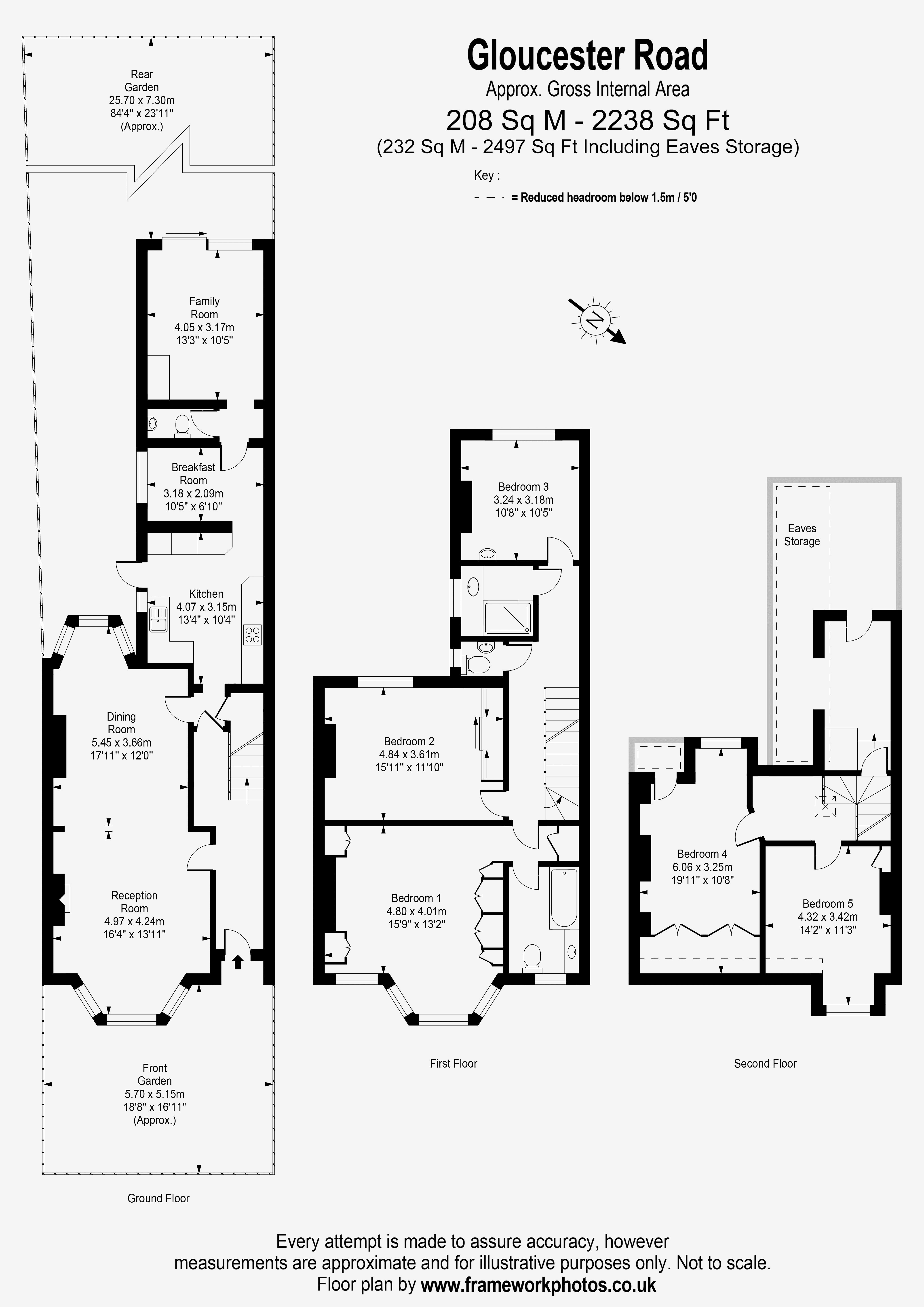 Floorplans For Gloucester Road, Teddington