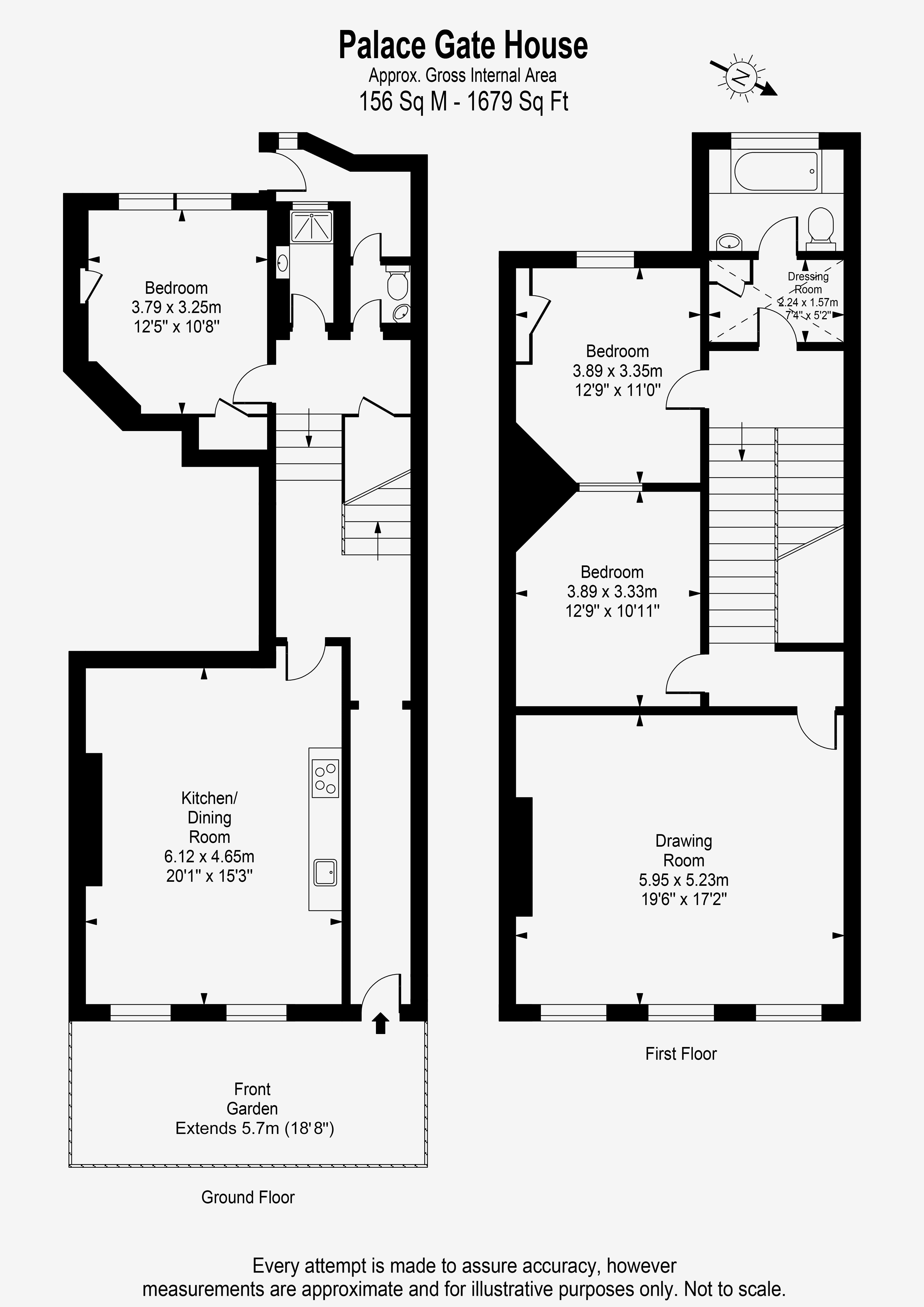 Floorplans For Hampton Court Road, East Molesey