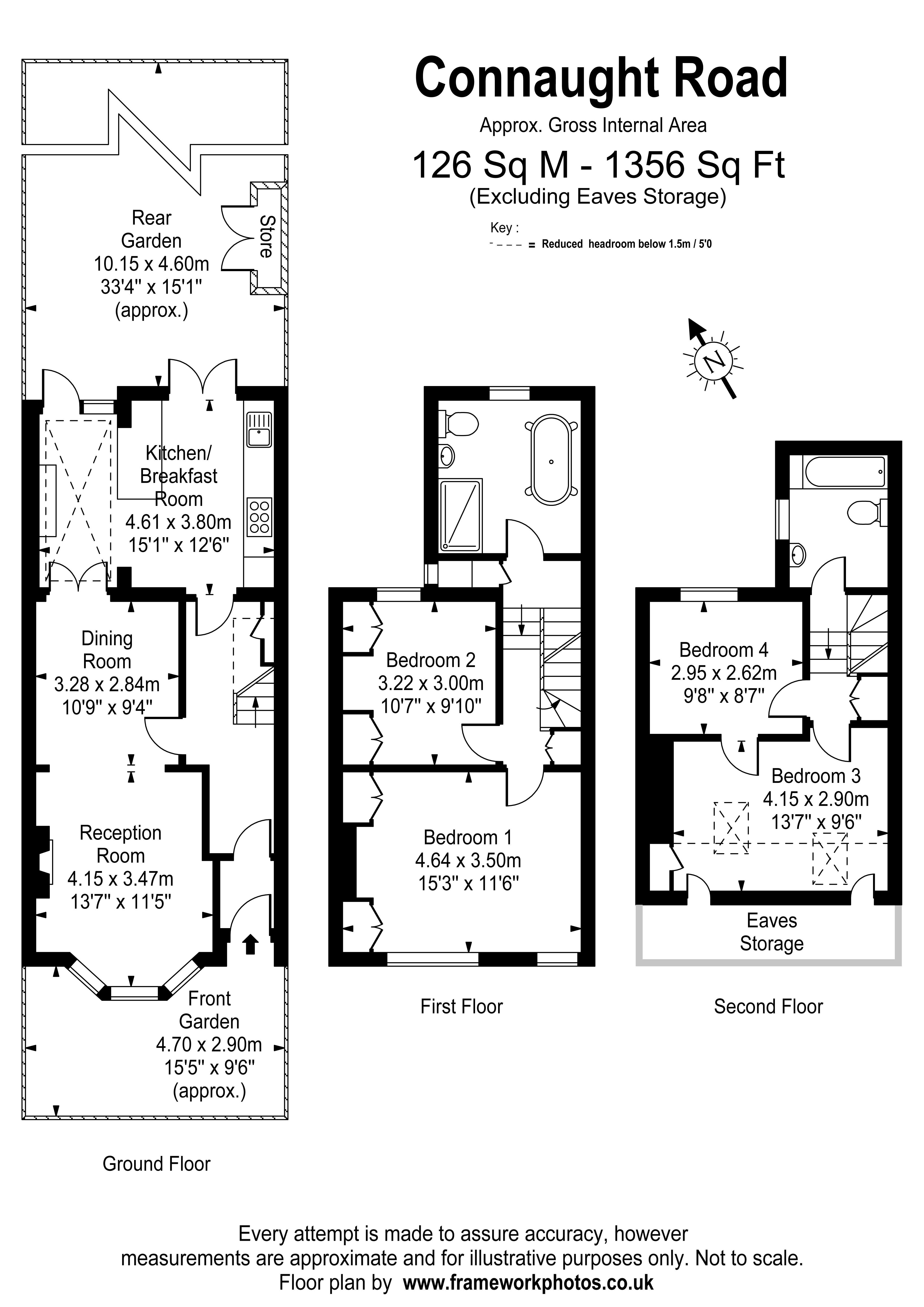 Floorplans For Connaught Road, Teddington