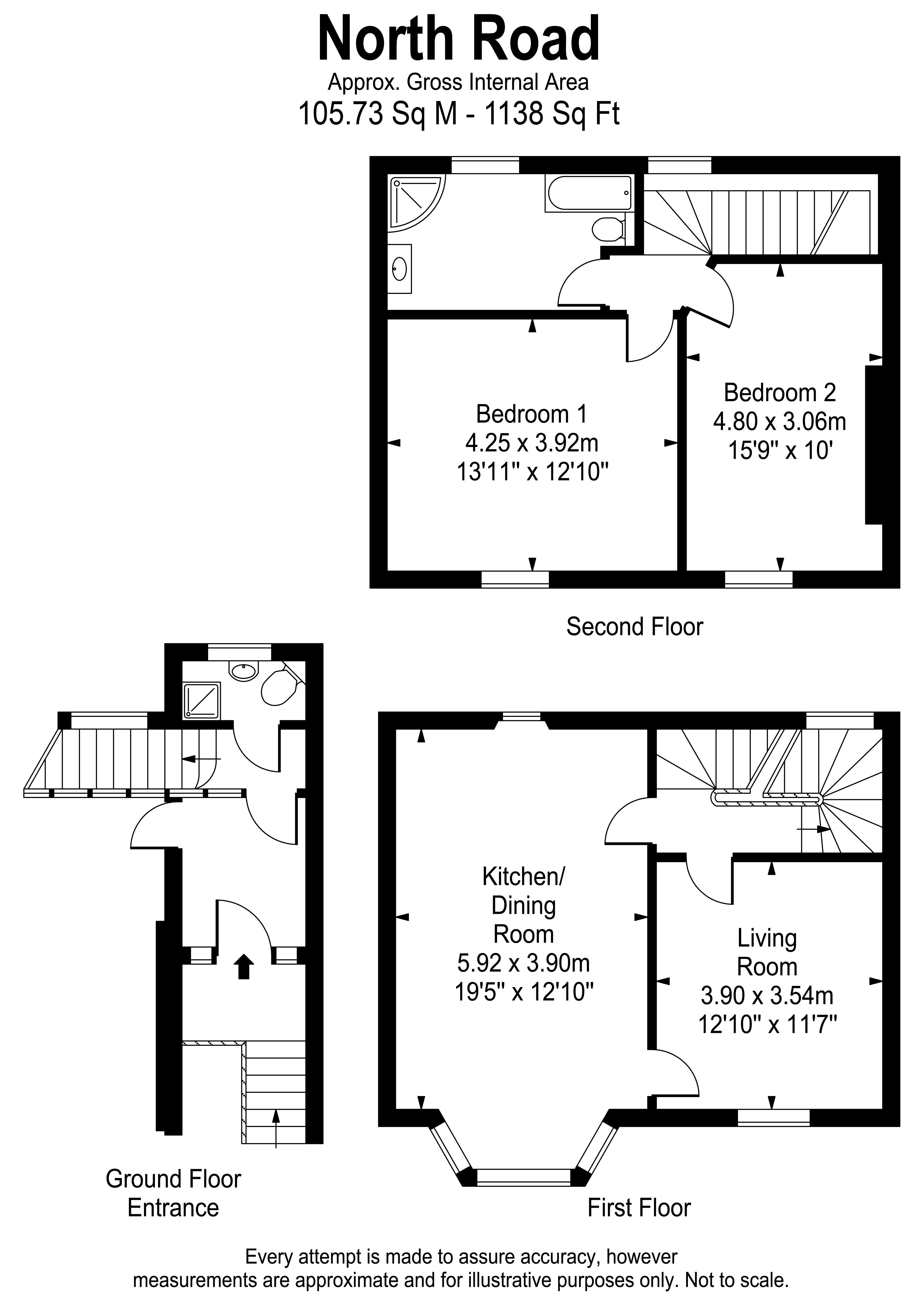 Floorplans For North Road, Surbiton