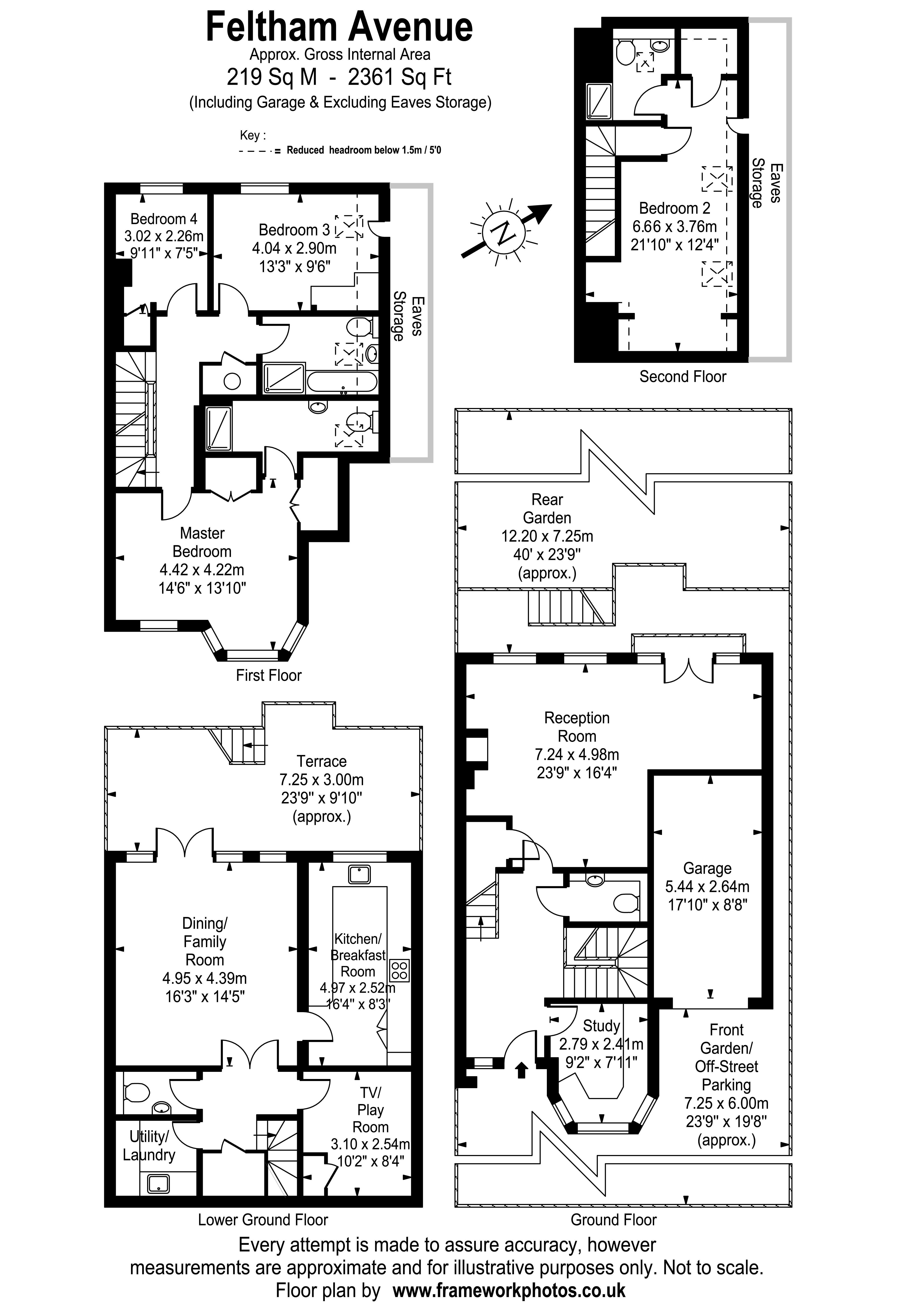 Floorplans For Feltham Avenue, East Molesey