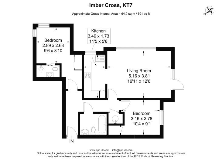 Floorplans For Embercourt Road, Thames Ditton