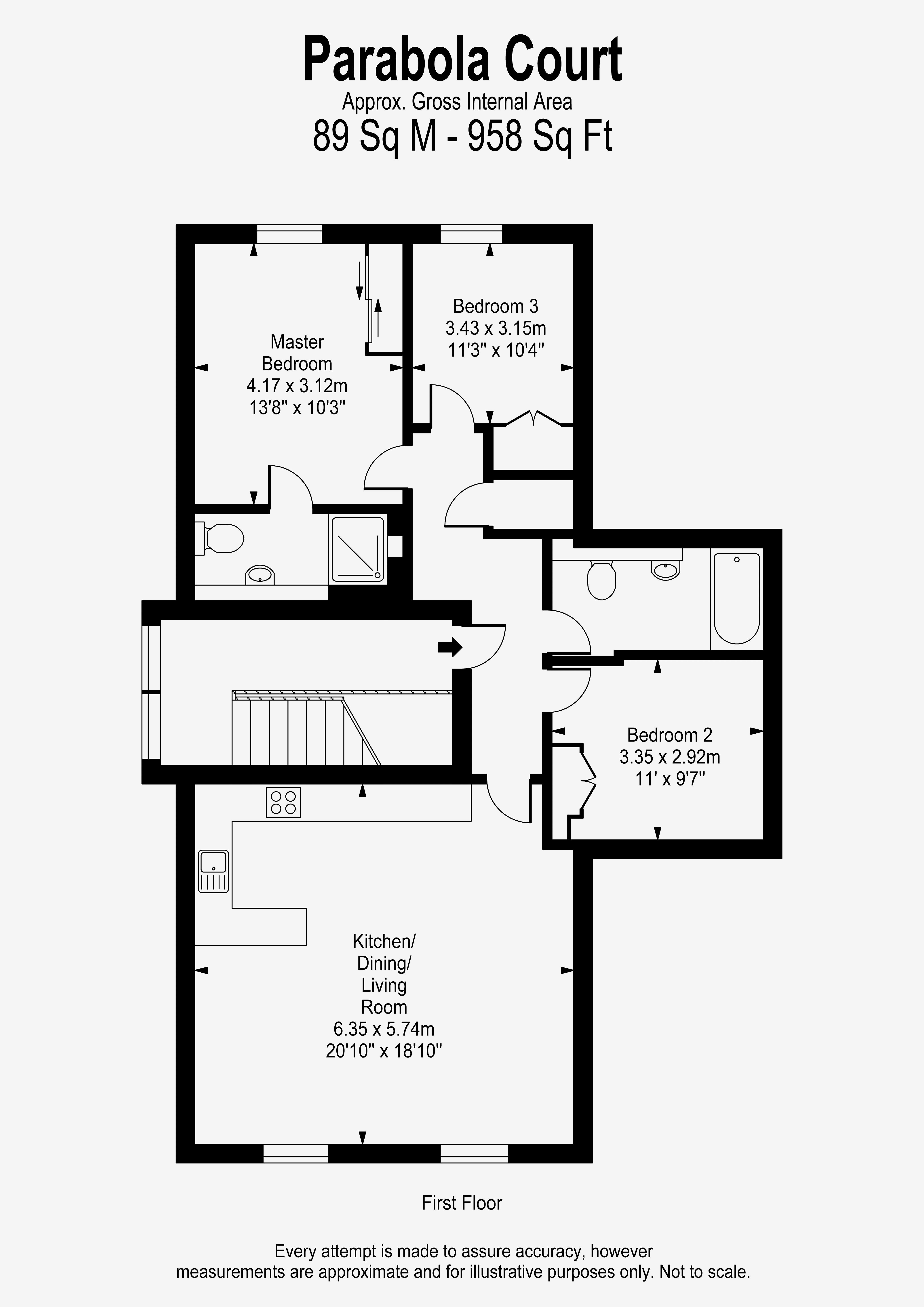 Floorplans For Parabola Court, Pemberton Road, East Molesey