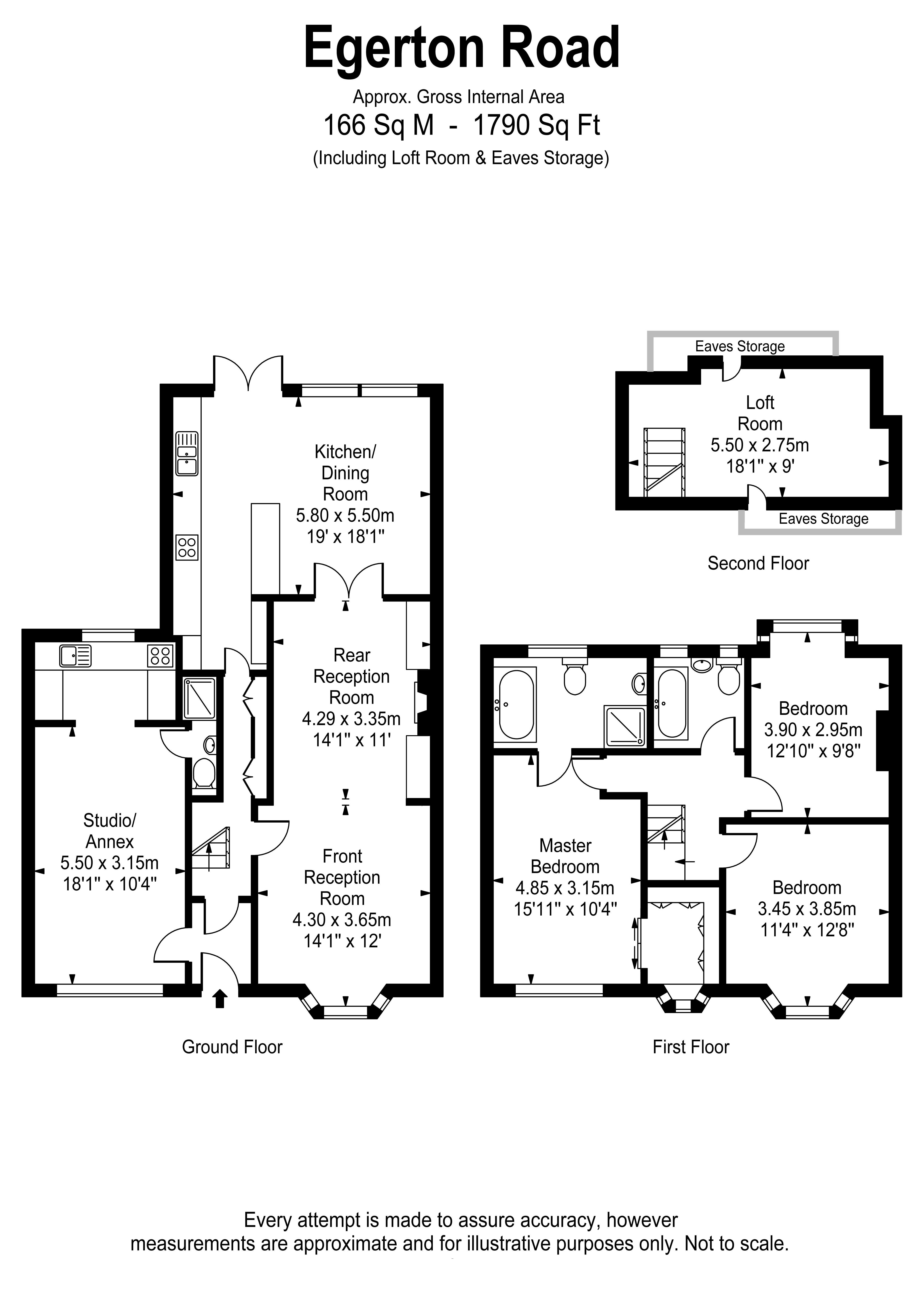 Floorplans For Egerton Road, Twickenham