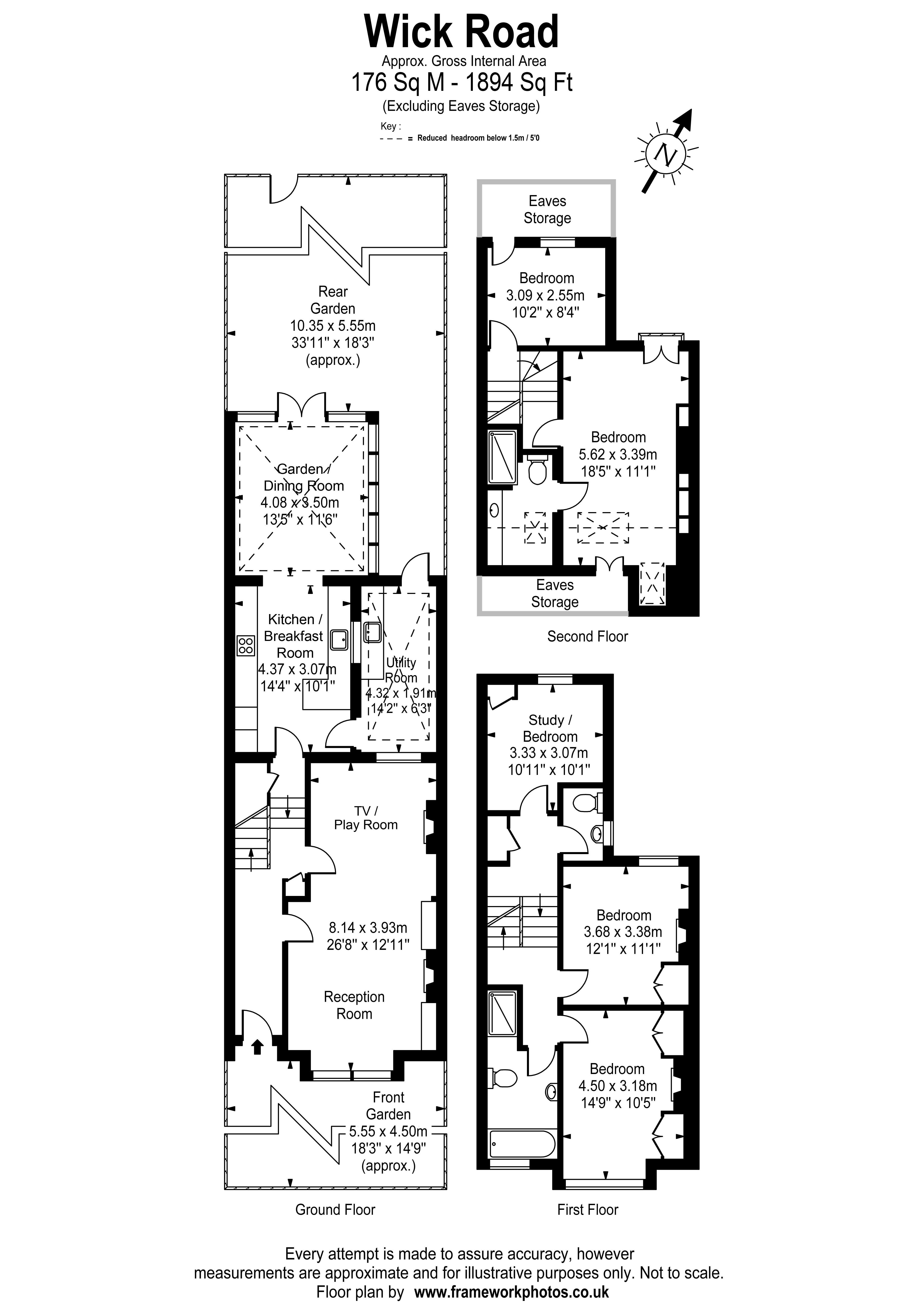 Floorplans For Wick Road, Teddington