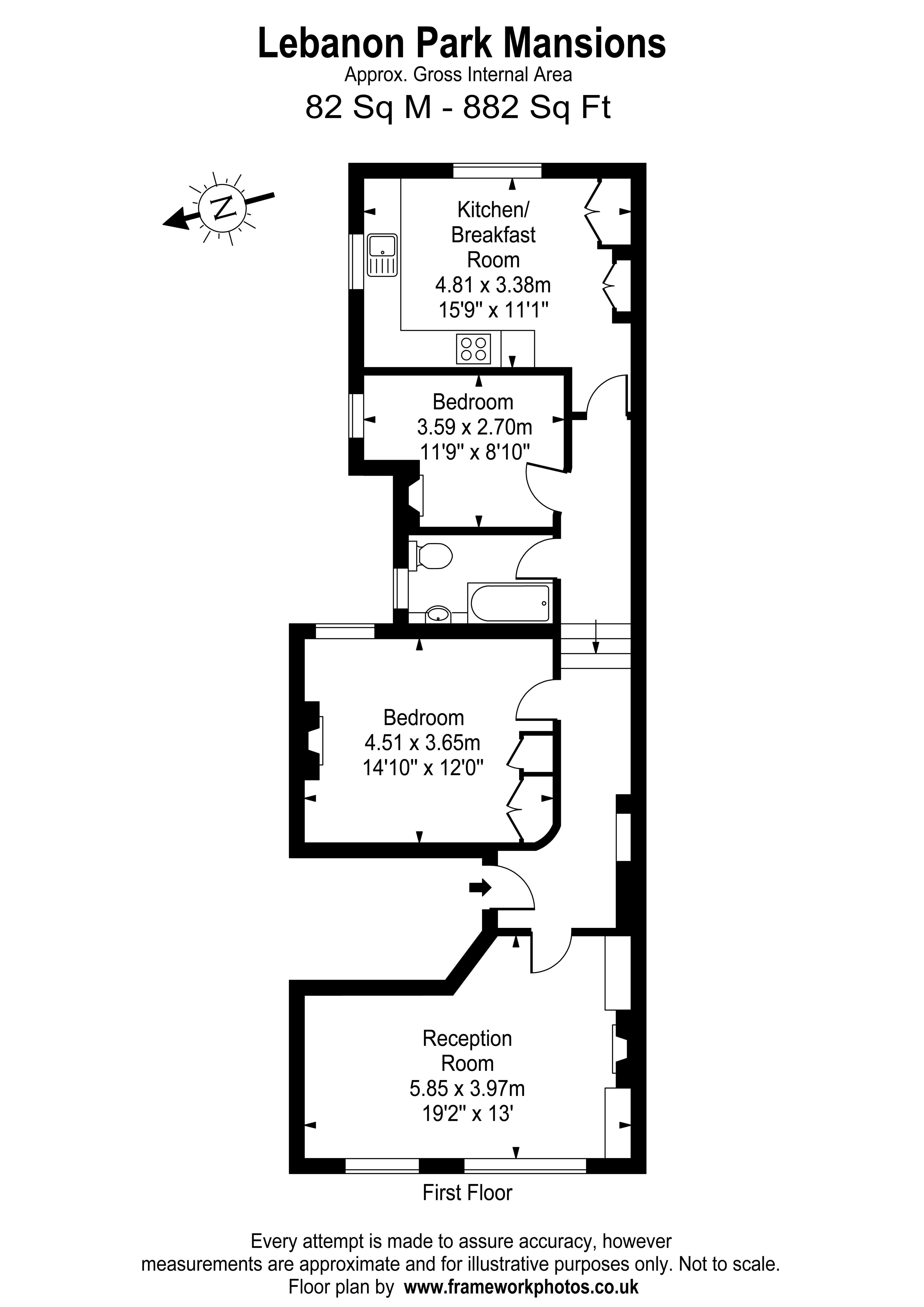 Floorplans For Lebanon Park Mansions, Twickenham