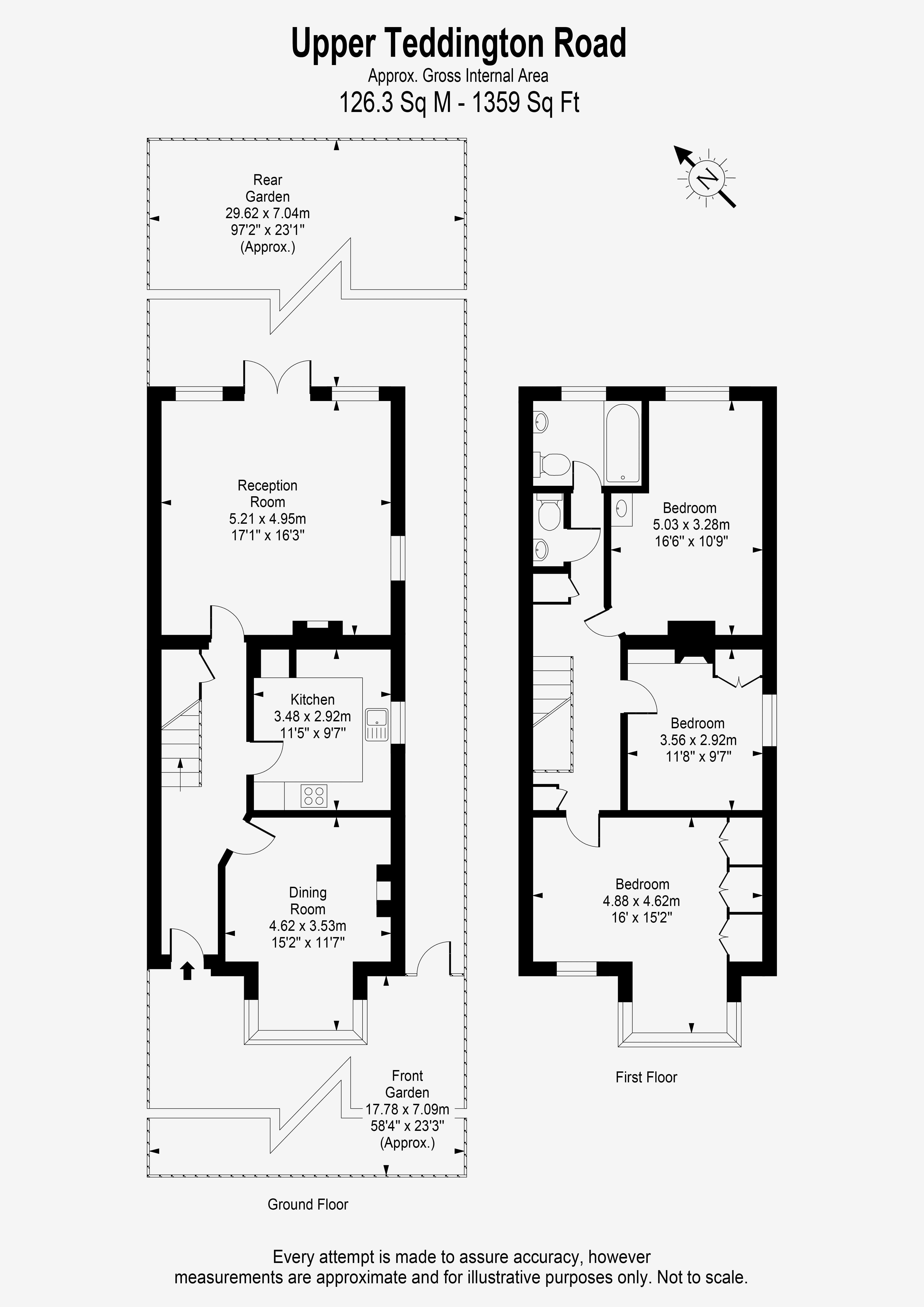 Floorplans For Upper Teddington Road, Hampton Wick