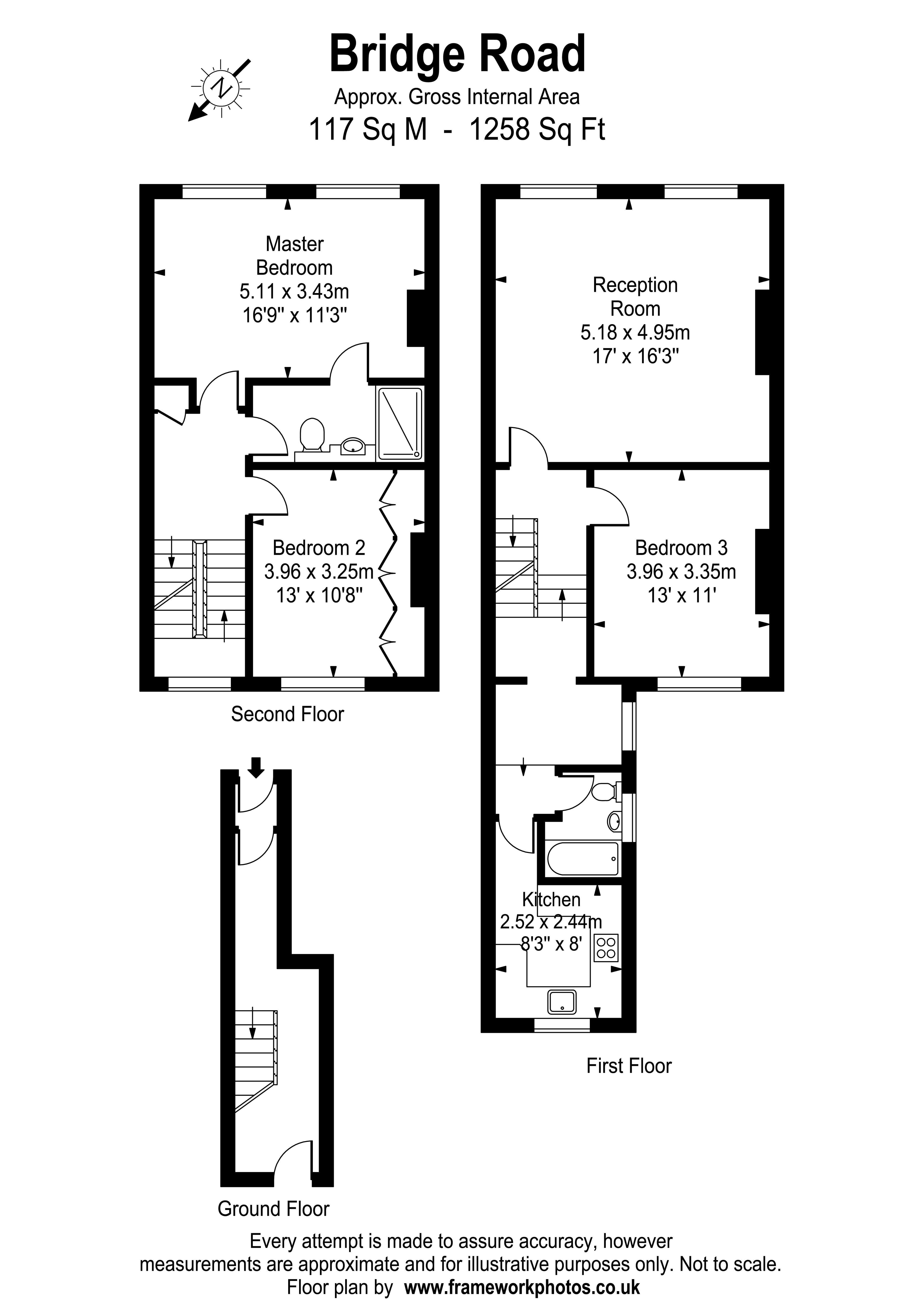 Floorplans For Bridge Road, Hampton Court / East Molesey